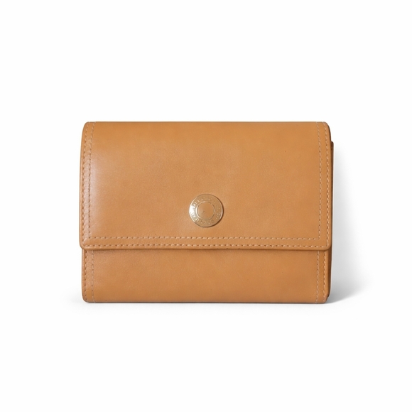 Coach Handbags - Coach Tan Leather Wallet with Gold-Tone Logo